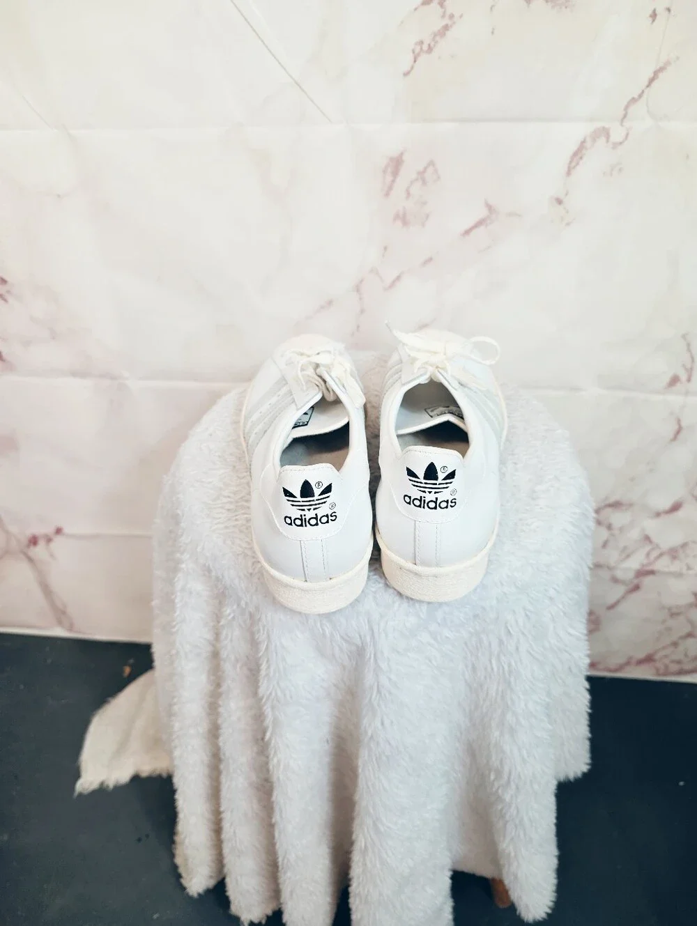 Adidas Originals Superstar White Leather Sneakers Men's Size 10 Shell Toe
